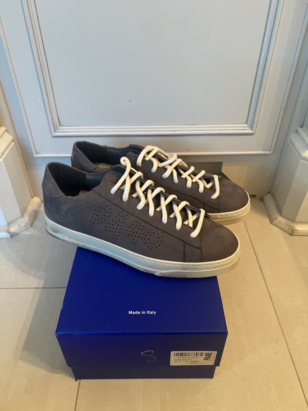 P448 Men's Grey Leather sneakers